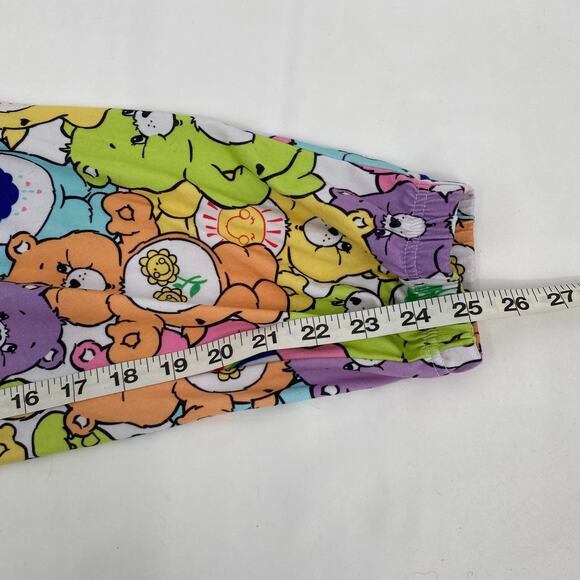 Care Bear Print Pajama Pants Jogger Rainbow Pink Yellow Purple Size Medium 8-10 - Picture 8 of 8